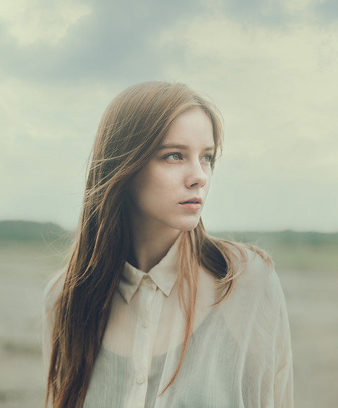 Girl Looking into Distance