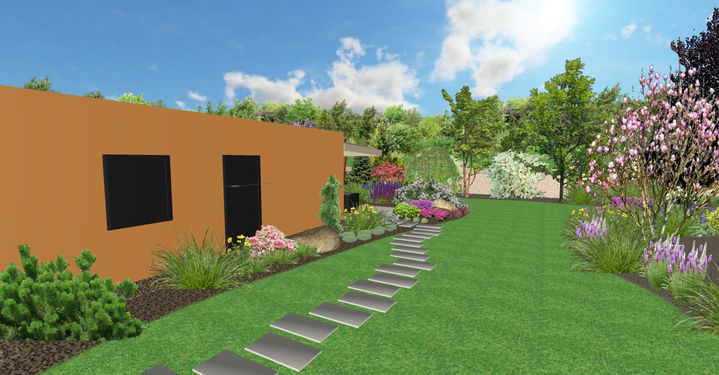 návrhy zahrad Ostrava a okolí | ohniště v zahradě