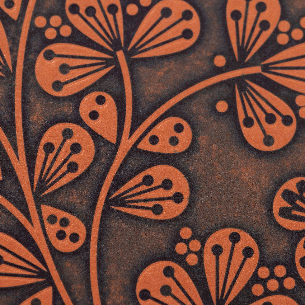 Thumbnail: Flame Orange Floral Greeting Card
