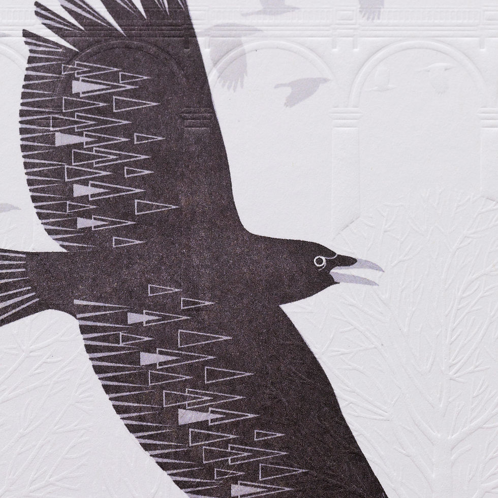 Thumbnail: Flying Crow Greeting Card