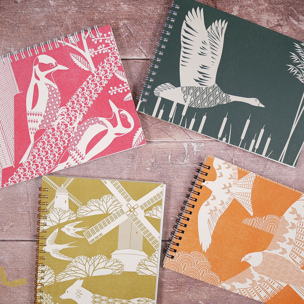 Thumbnail: Sketch Book Wren Yellow on White Design