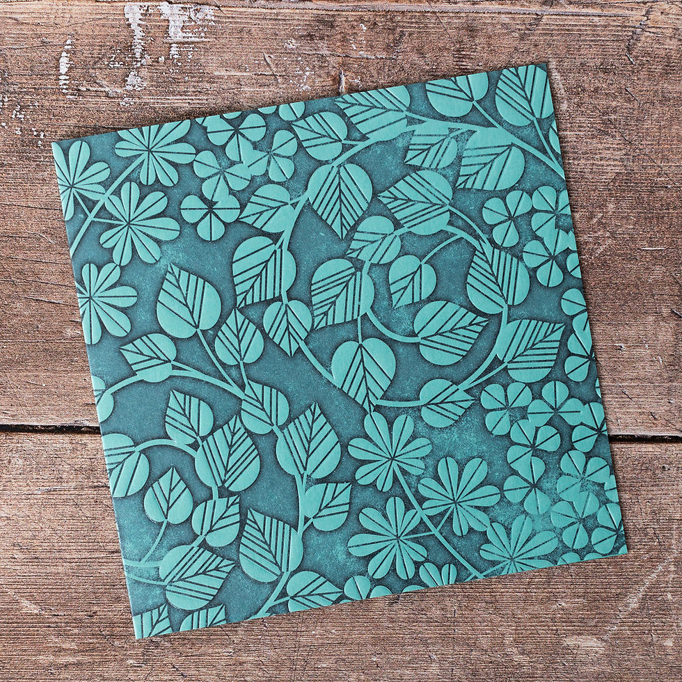 Thumbnail: Lagoon Green Floral Greeting Card