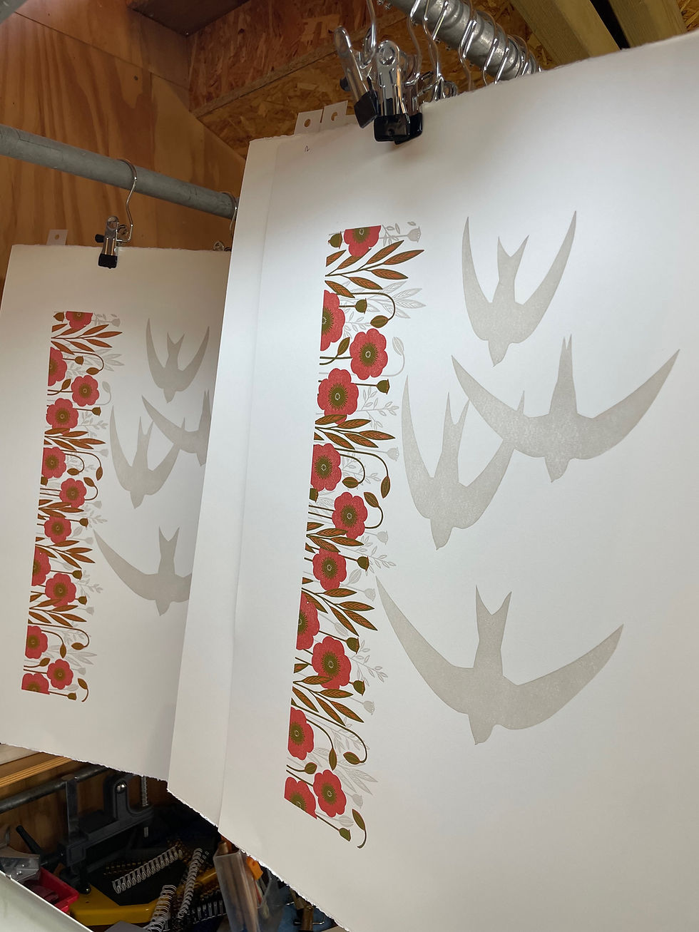 Thumbnail: Swifts Flying over the Poppy Fields