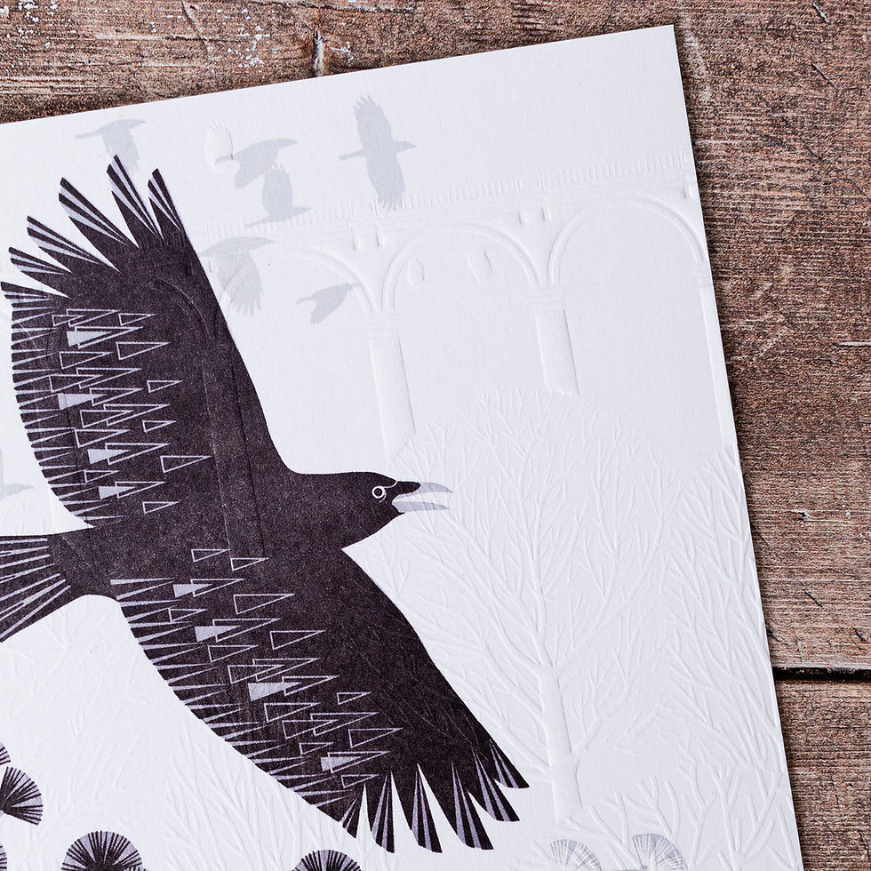 Thumbnail: Flying Crow Greeting Card