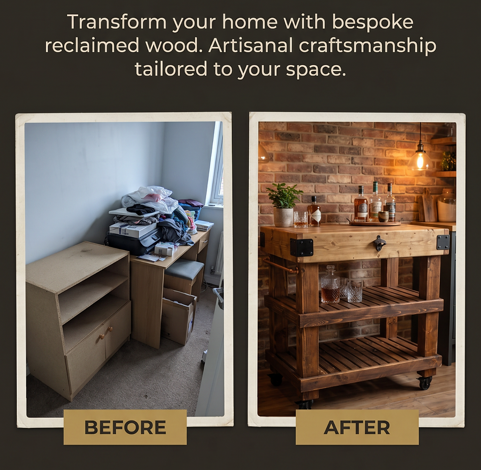 Before and after bespoke reclaimed rustic wood finds gallery