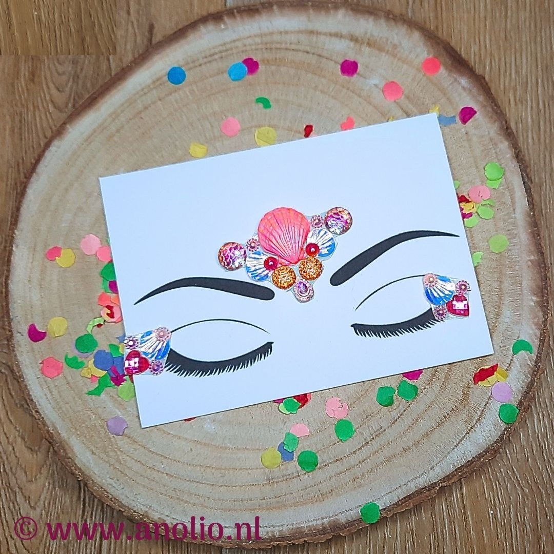 Face Jewel "Mermaid bling pink"