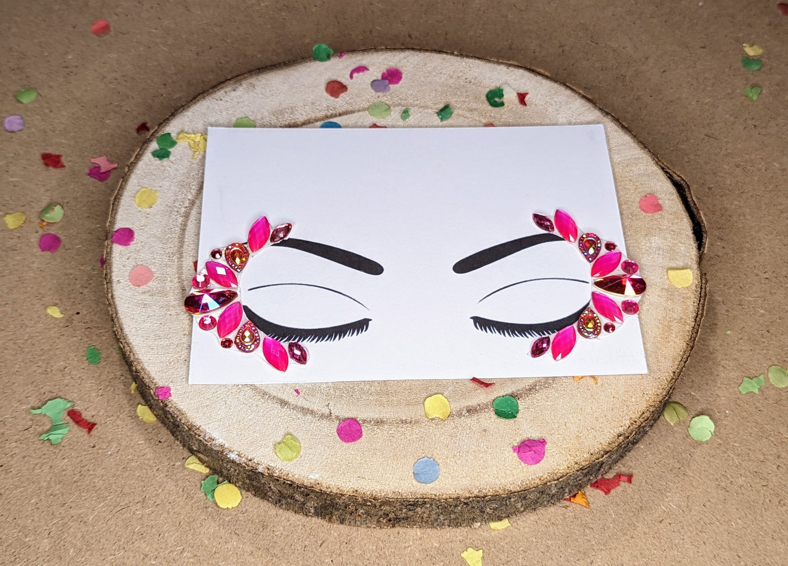 Face jewel "Barbie eye bling"