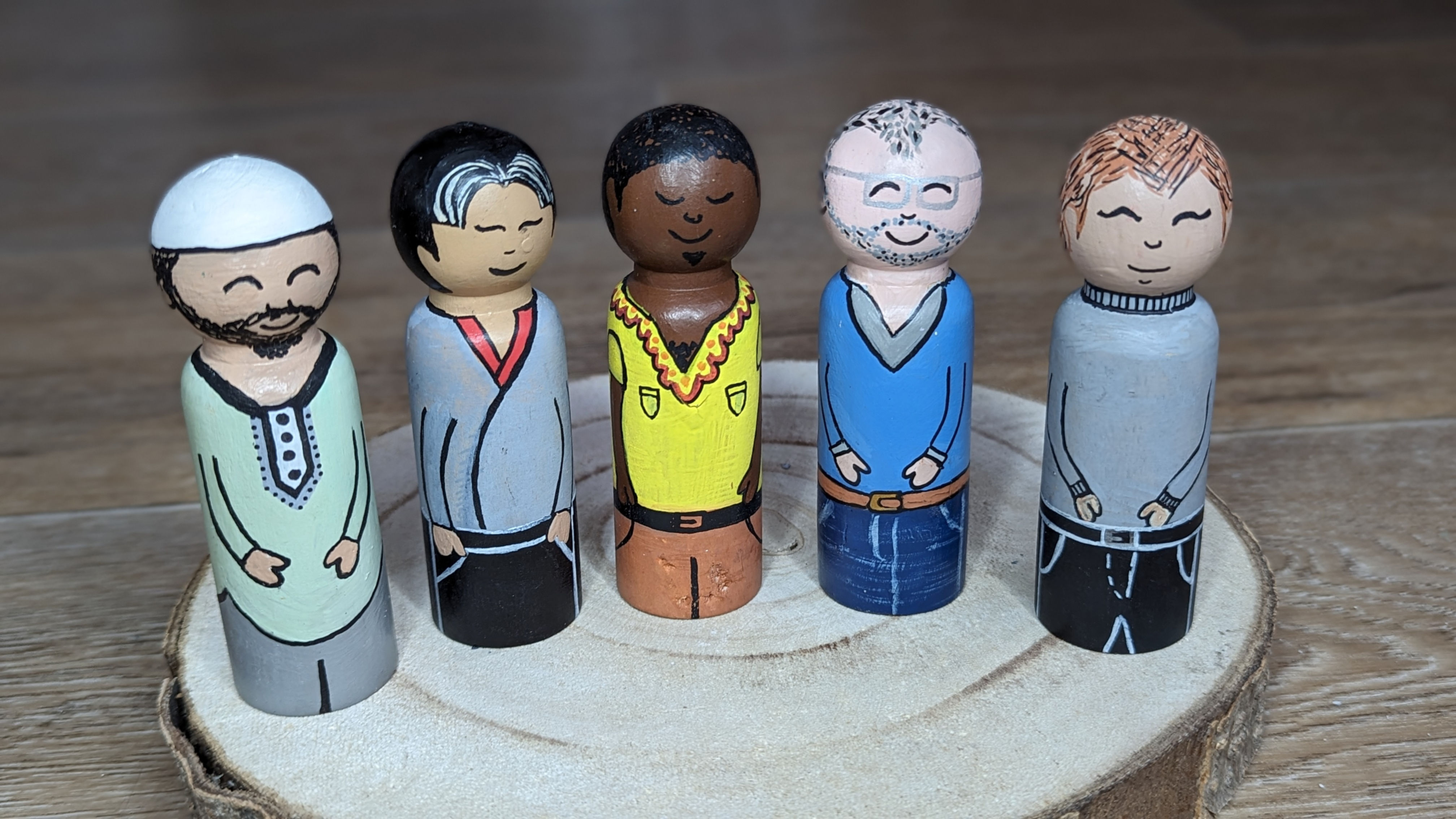 Man - houten poppetje / pegdoll