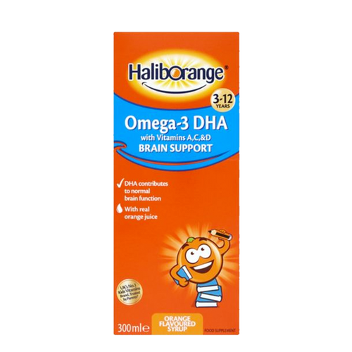 Haliborange Omega3 DHA Brain Support Syrup 300ml UltraMedicals