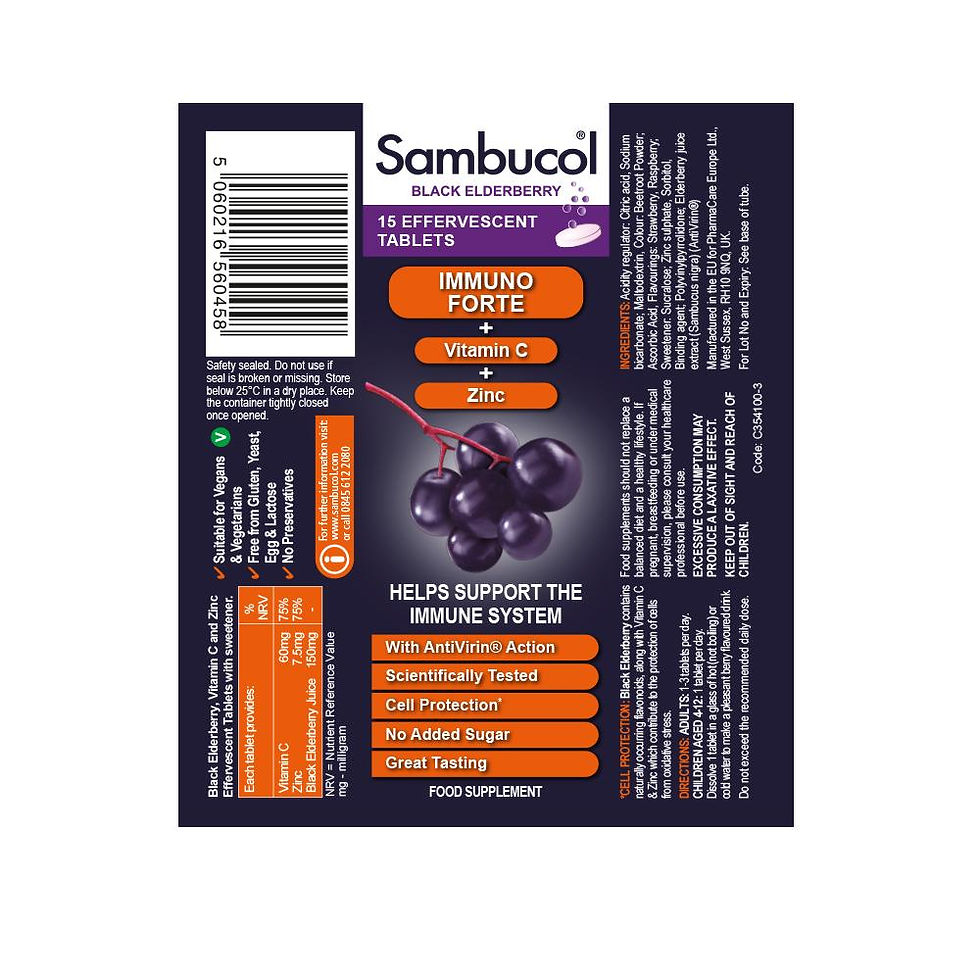 Thumbnail: Sambucol vitamin c effervescent tablets - 15 Tablets