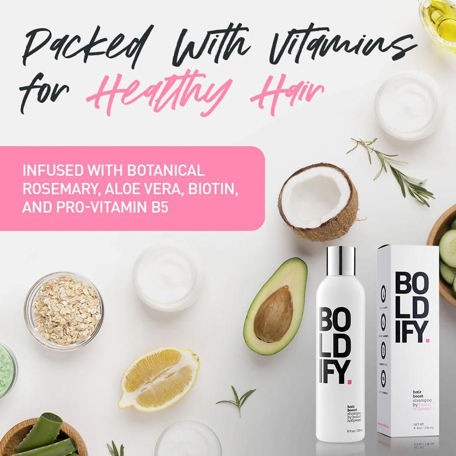 Thumbnail: BOLDIFY Hair Thickening Shampoo, Natural Anti Hair Loss Complex - 8oz