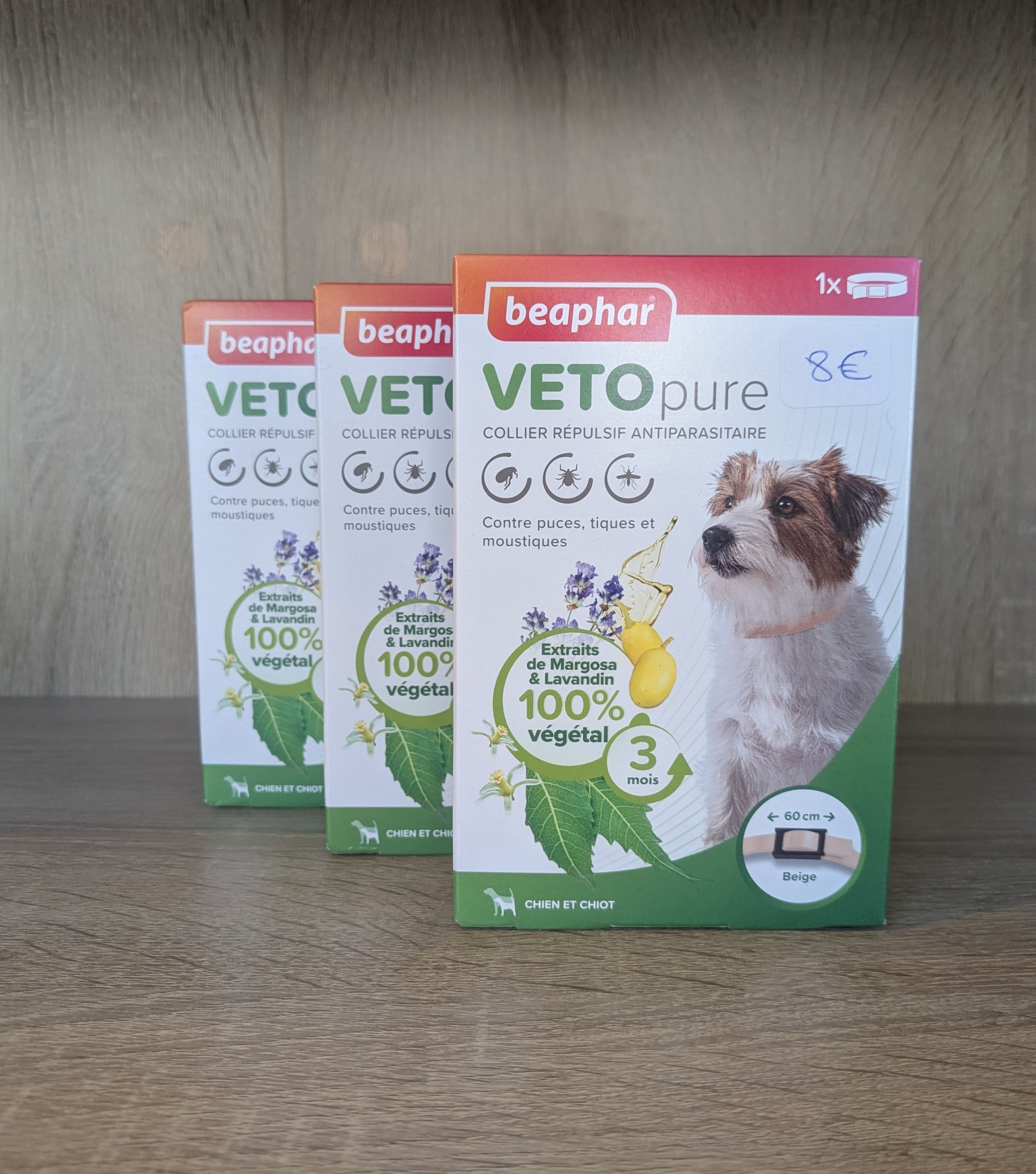 Collier répulsif antiparasitaire pour petits chiens