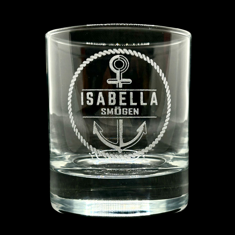 Miniatyrbild: Graverat Whisky glas