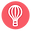 Balão de ar quente - rosa