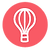 Globo de aire caliente - rosa