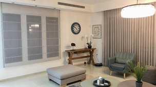 שילוב וילון רומי ווילון קפלים