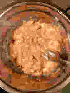 mashed bananas