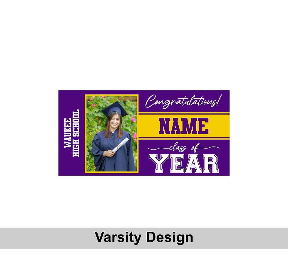 Thumbnail: Waukee Graduation Banner