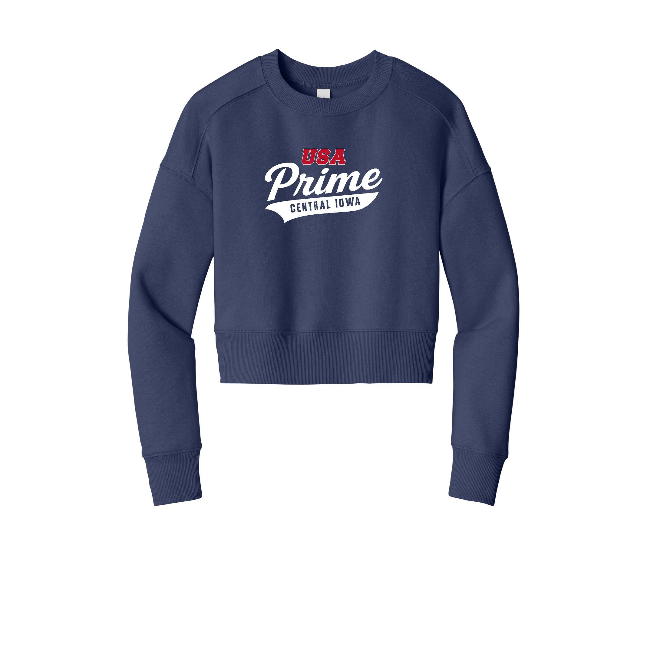 USA Prime District Cropped Crew Simple Design