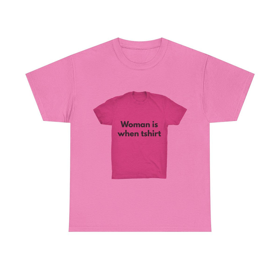 Thumbnail: Woman is when tshirt tshirt tshirt
