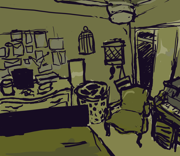 Stylized Bedroom Background