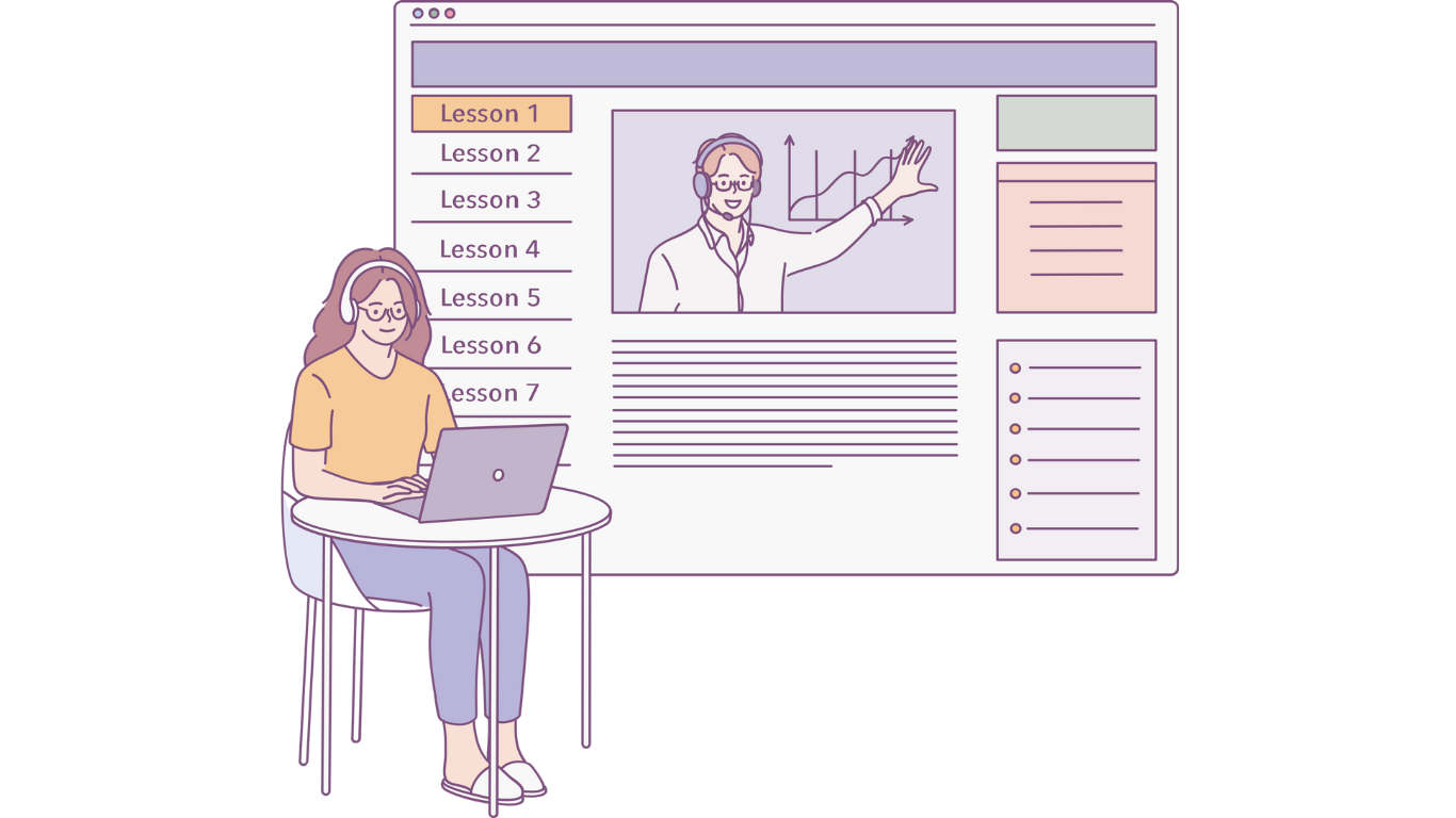 e-Learningスクール（ユイラーン）のイメージイラスト