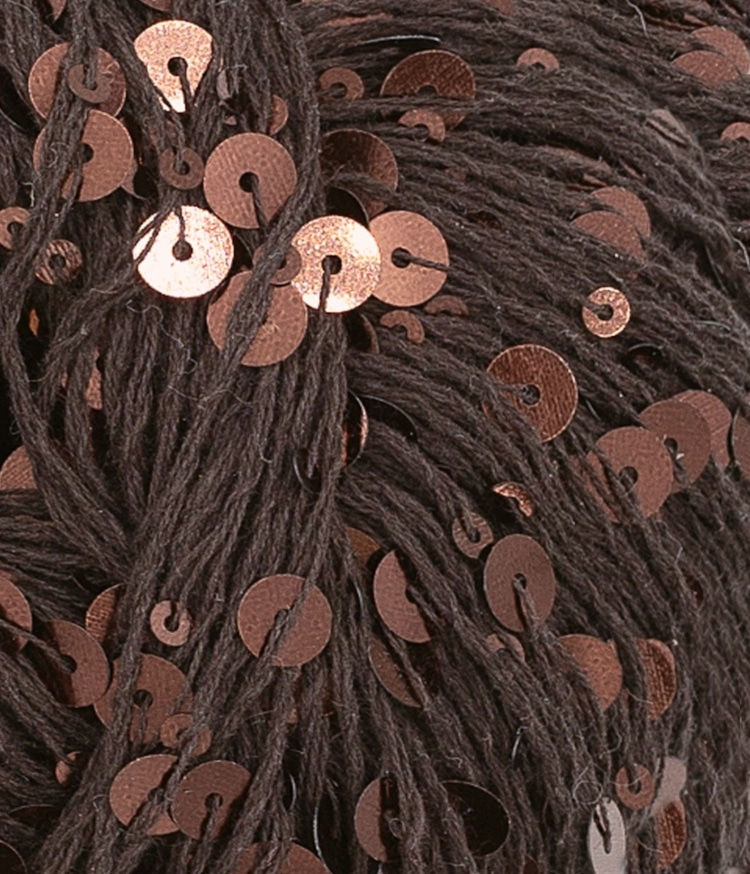 braunes Pailettengarn 3082
