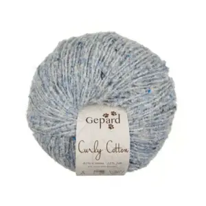 leichtes Sommerbouclegarn in hellblau weiß