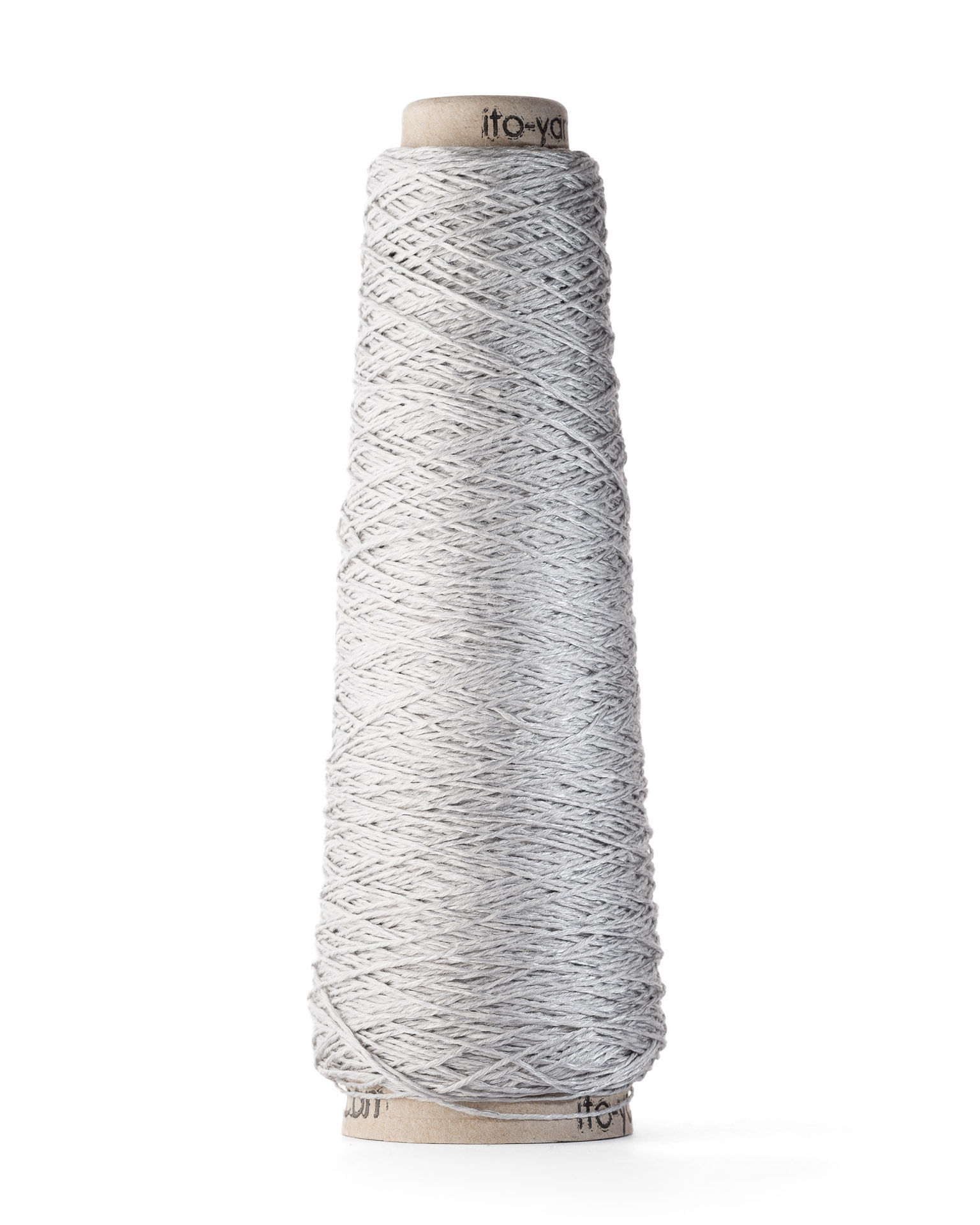 glänzendes graues Seidenleinengarn auf Kone