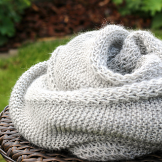 Miniaturbild: Strickschal in Silbergrau Melange