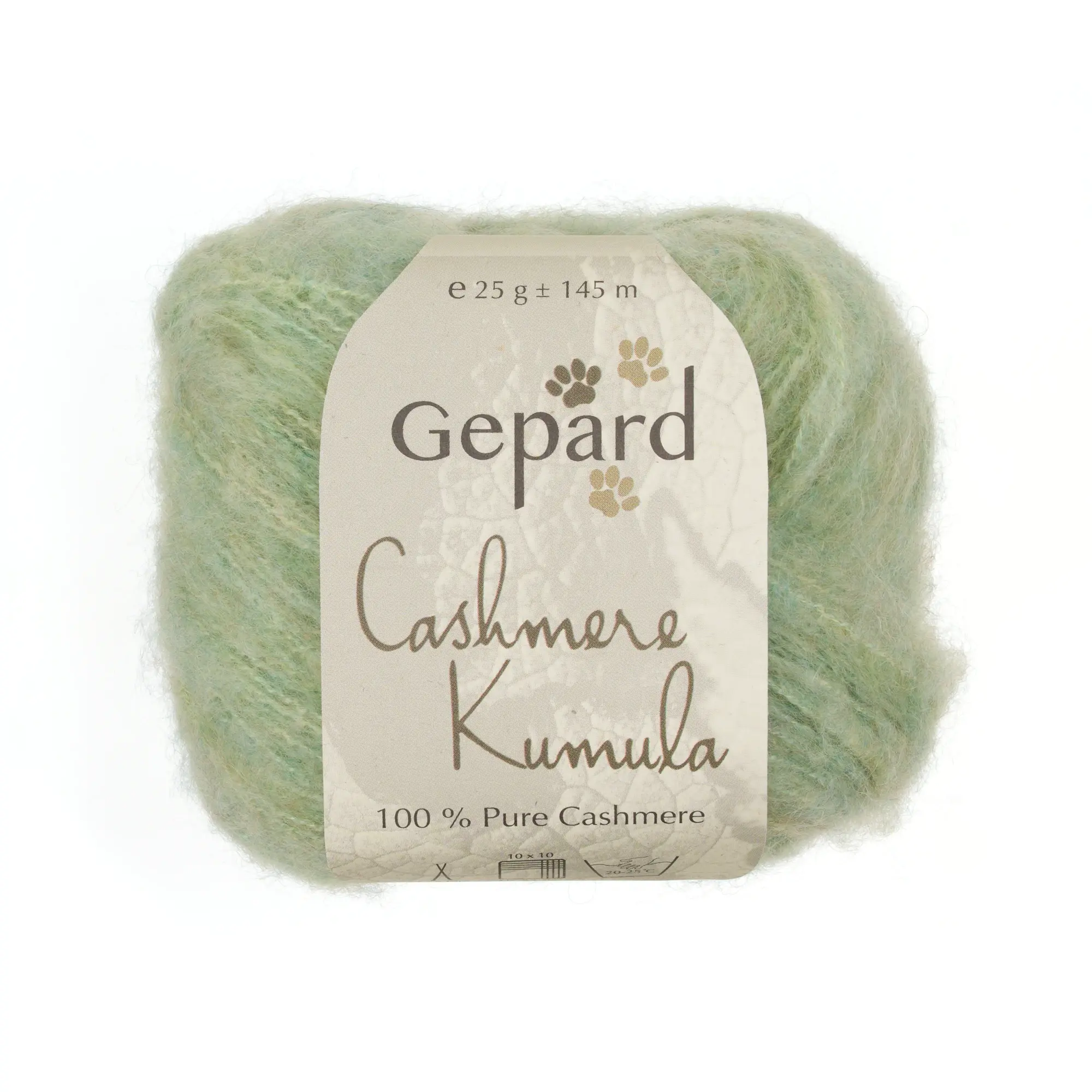 hellgrünes reines cashmeregarn wolkig aufgebürstet