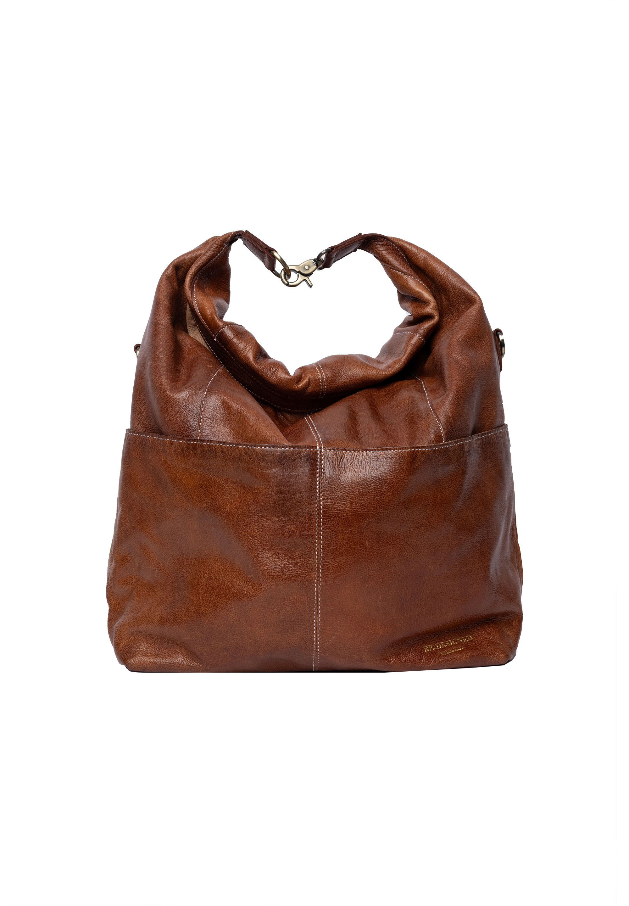 Projecttasche zum Aufrollen mit Aussentaschen - 100% Leder