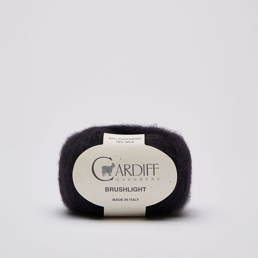 Miniaturbild: Dunkelgraues Cardiff Cashmere Brushlight Garn