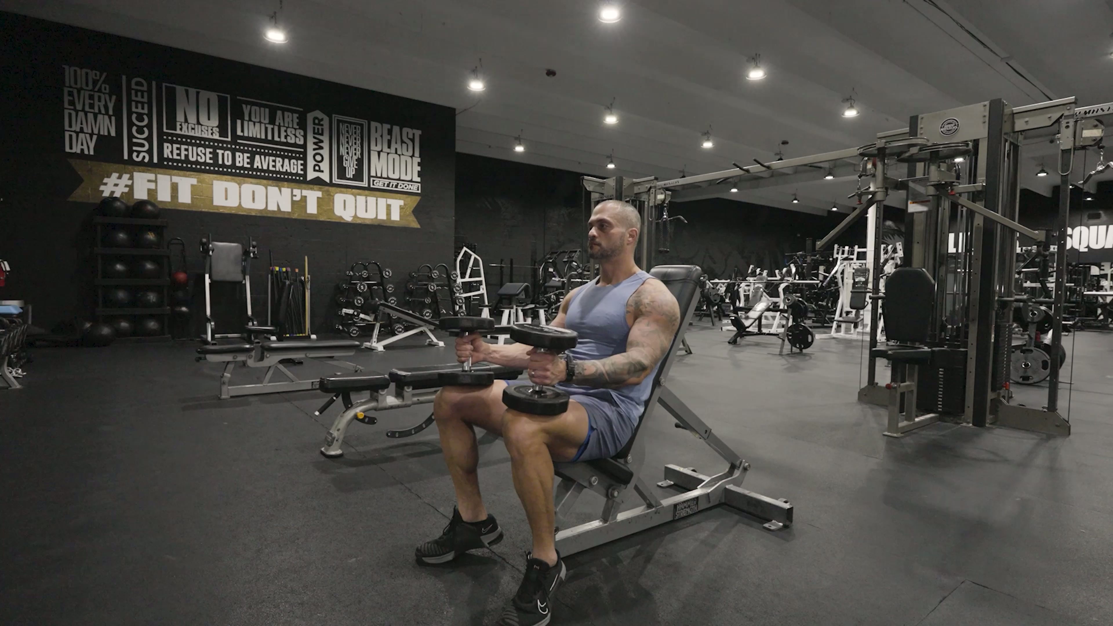 Seated Dumbbell Overhead Shoulder Press