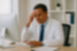 frustrated medical professional with digital marketing