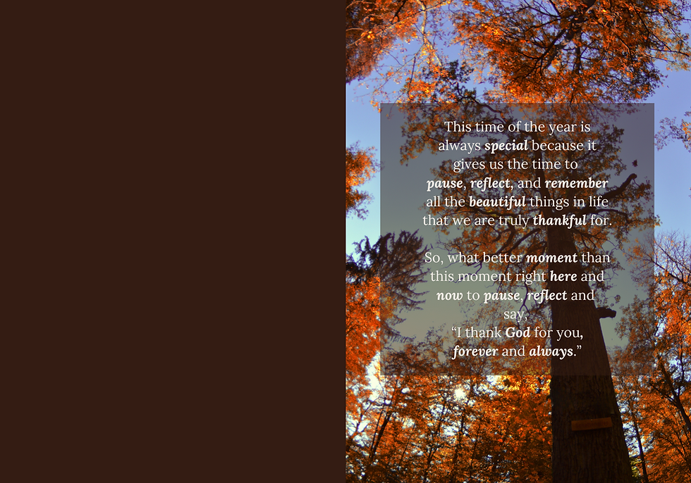 Thumbnail: "THANKSGIVING" GOLD FALL LEAVES GREETING CARD