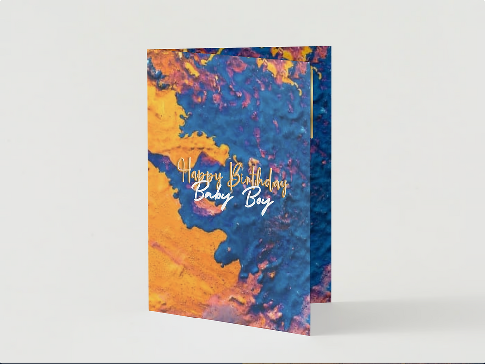 "HAPPY BIRTHDAY BABY BOY" GREETING CARD (Customizable)