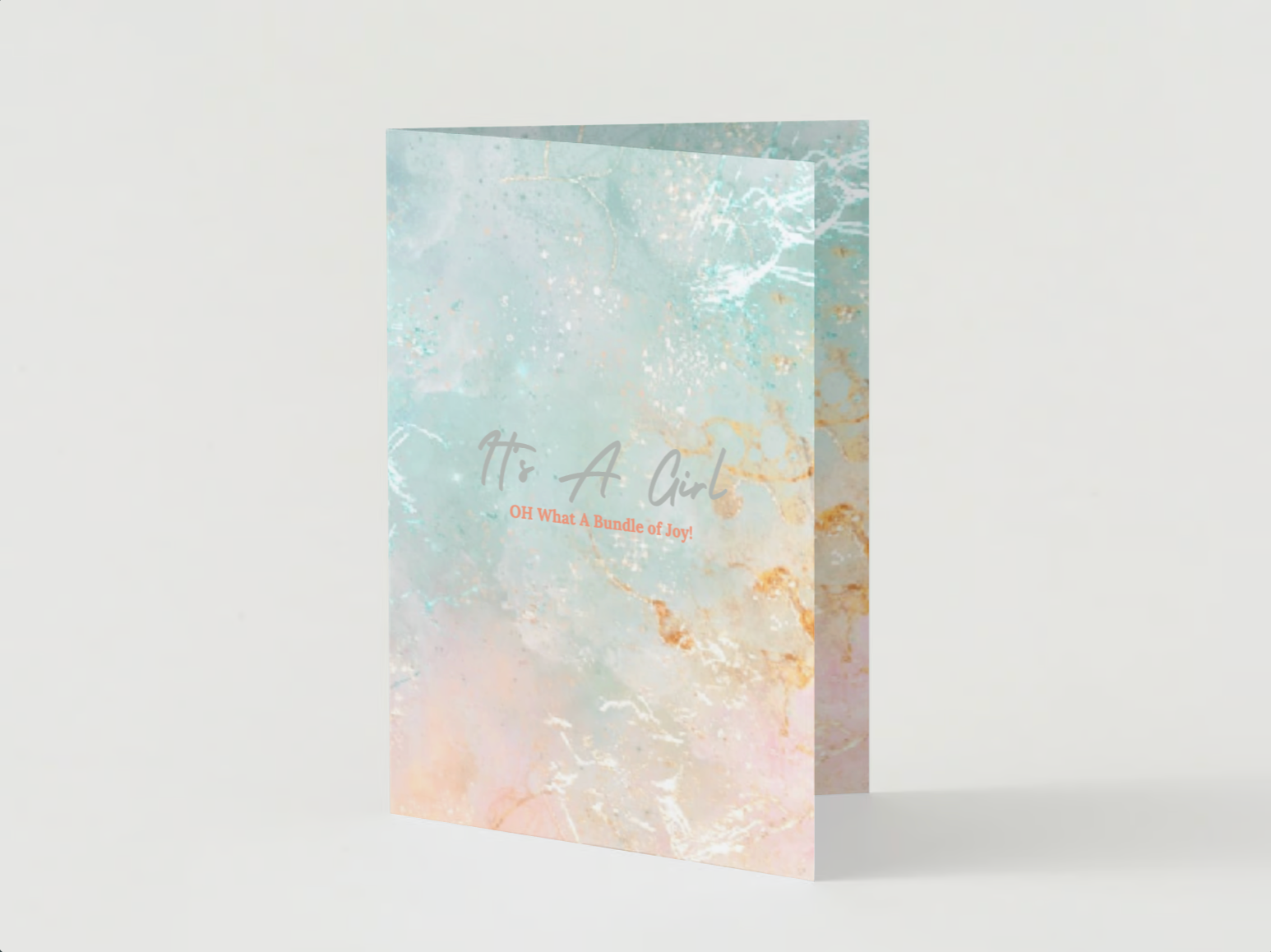 "IT'S A GIRL" GREETING CARD (Customizable)