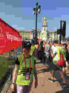 Vikki marshalling the London Marathon in 2017