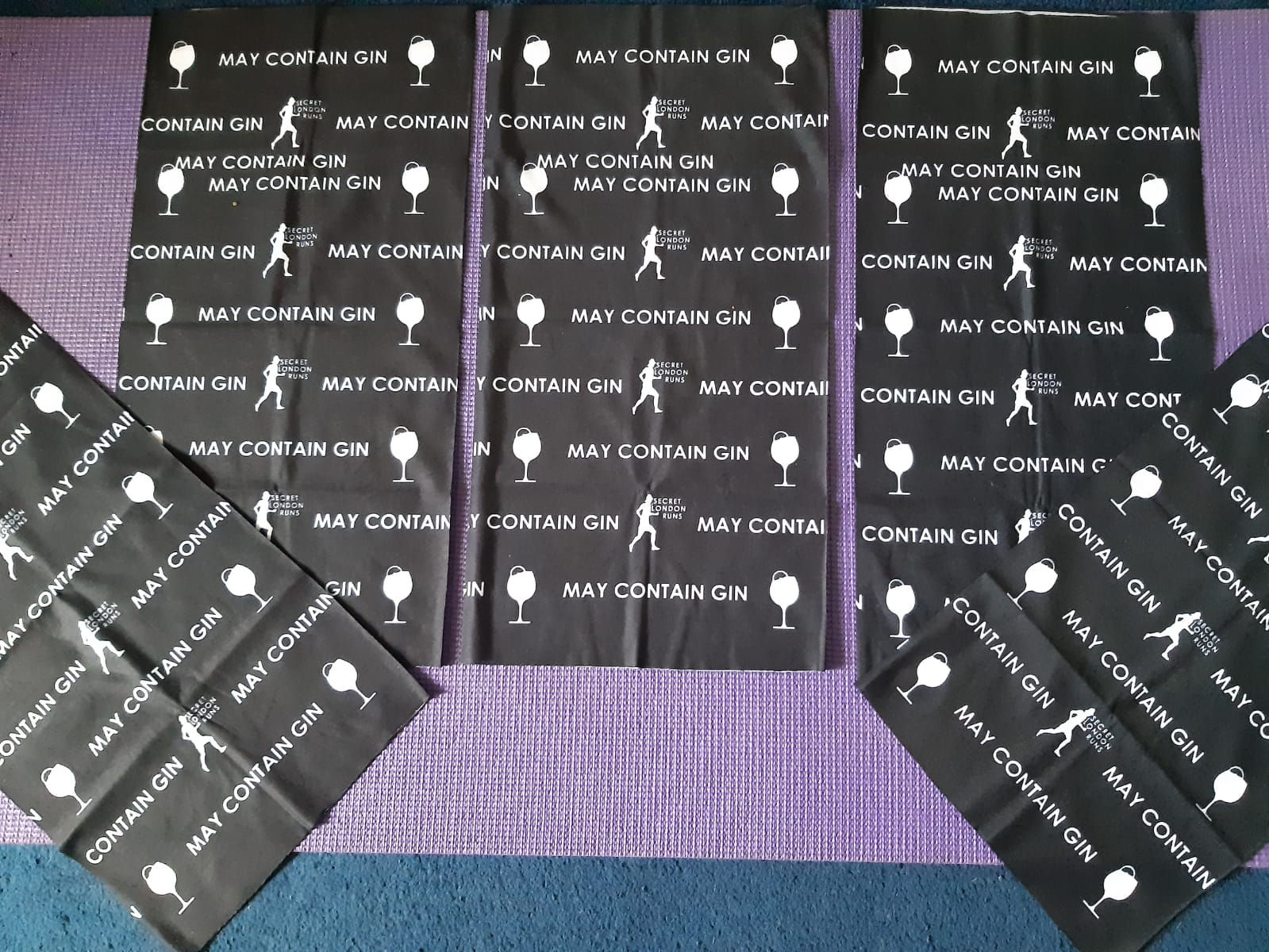 Pack of 5 not quite perfect MAY CONTAIN GIN Running Buffs