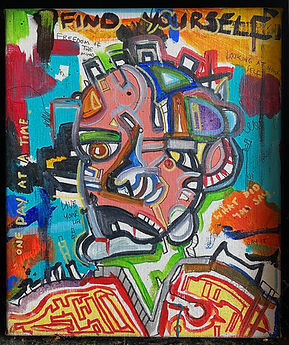 Finn Stone, Find yourself, Mixed Media, 38 x 43cm_woolffgallery