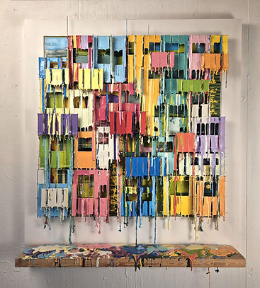 Russell West - 'Moonshine' - Oil on Wire on Board - 60cm x 63cm, woolff gallery