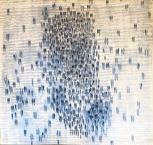 David Wheeler, Abstract cityscape, oil on canvas scroll (unstretched), 155 x147cm.jpg