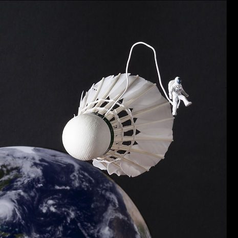 Patrick Boyd, Shuttlecock, 90x90cm, Glazed, Edition 5