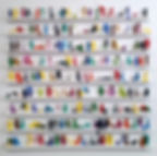 Badly Bahaved Bottles - 104x104cm - LoveJordan - White frame 1 web.jpg