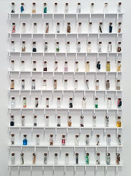LoveJordan, Another perspective, Items in vials, 80 x 100cm