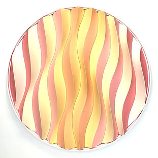 Coral Charm - Acrylic on shaped canvas - 82cm diameter