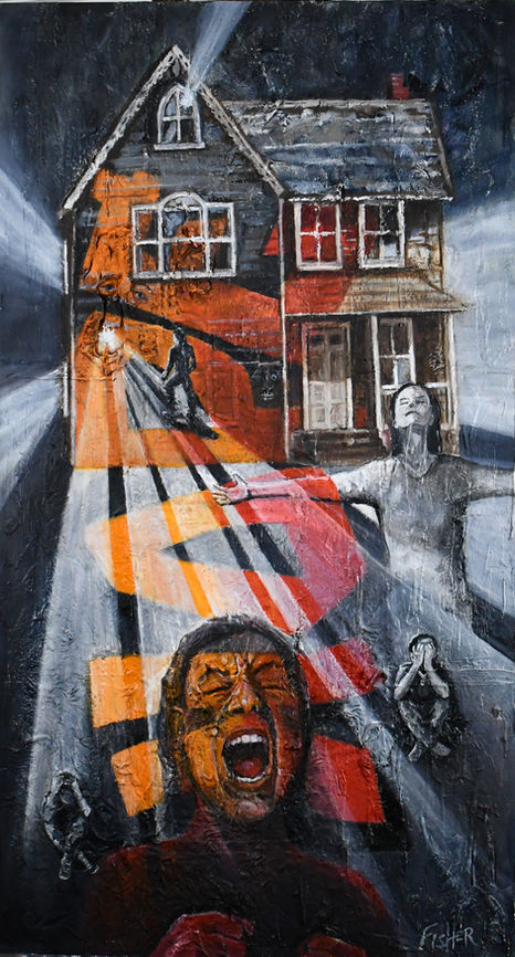 New Hope, Addiction, Recovery, Lynn Fisher, Zenfish Art, Grief, large oil painting,