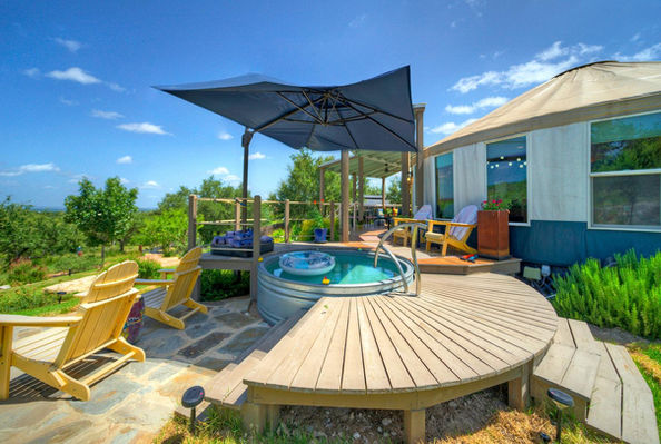 Heartstone yurt cowboy pool