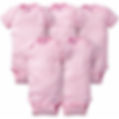 GERBER BABY ONESIE 5 PACK ROSA